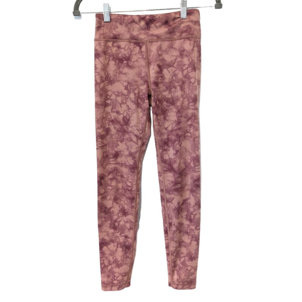Athleta Girls Mauve Rose Tie Dye LeggingsSize: Junior girls XL/14